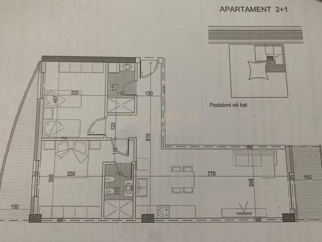 Tirane, shes apartament 2+1+A+BLK Kati 5, 116 m² 174.000 Euro (Mine peza)