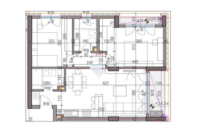 Tirane, shitet apartament 2+1 Kati 6, 101 m² 132.000 Euro (Fusha e Aviacionit)