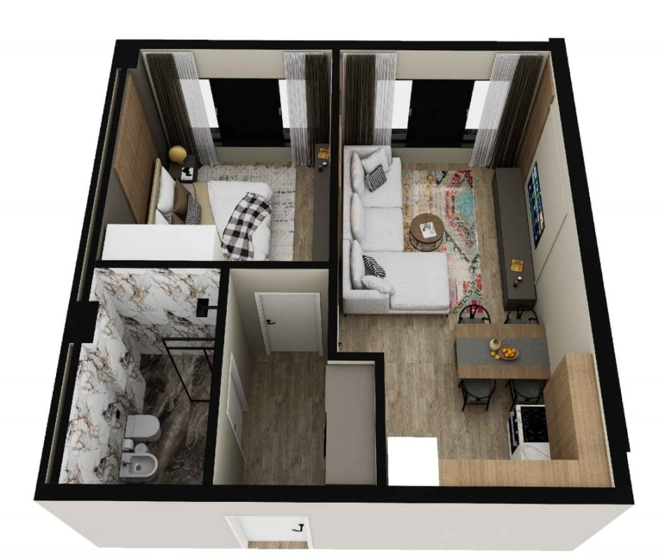 Qerret, shes apartament 1+1 Kati 2, (QERRET)