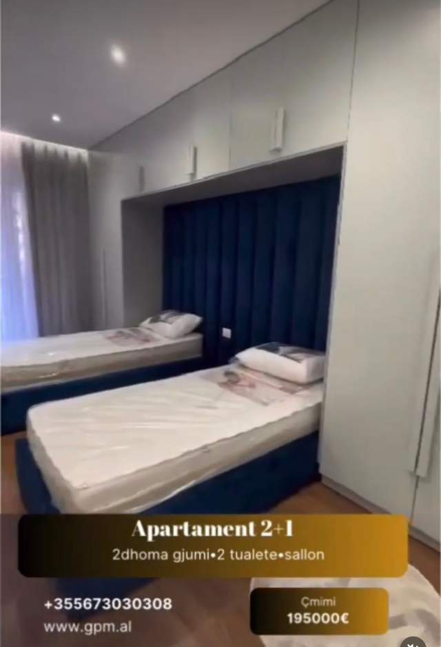 Tirane, shitet apartament 2+1 Kati 5, 117 m² 195.000 Euro tek Oasis Rezidenc ne Unaze