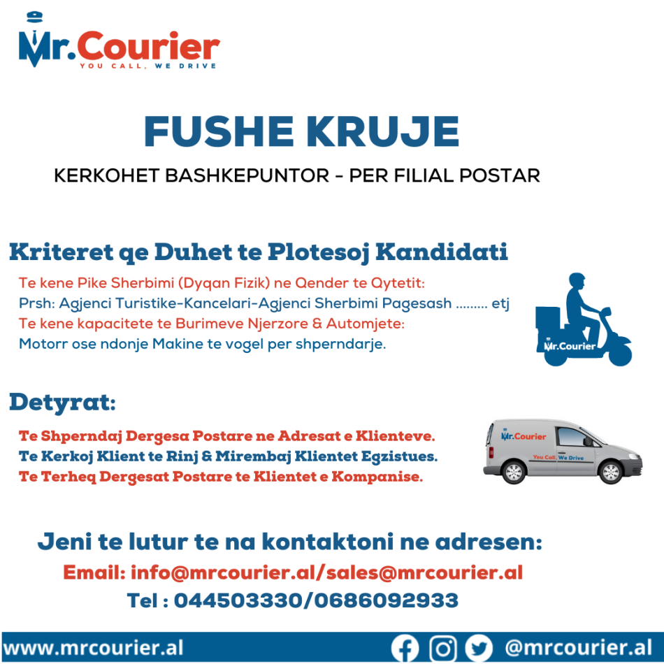 Fushe Kruje: Kerkohet Bashkepuntor si Perfaqesues te Sherbimeve Postare
