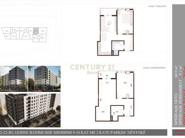 Tirane, shitet apartament 1+1+BLK Kati 4, 70 m² 84.000 Euro (Bulevardi i Ri)