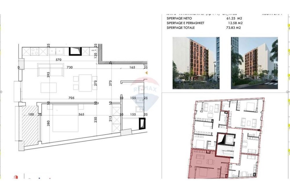 Tirane, shitet garsonier 1+1 Kati 7, 40 m² 72.432 € (PER SHITJE GARSONIERE TE RRUGA 5 MAJ!)