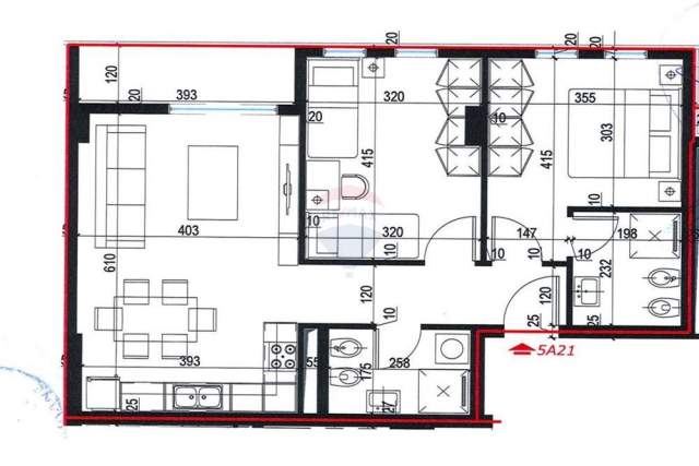Tirane, shitet apartament 2+1+BLK 93 m² 74.000 Euro