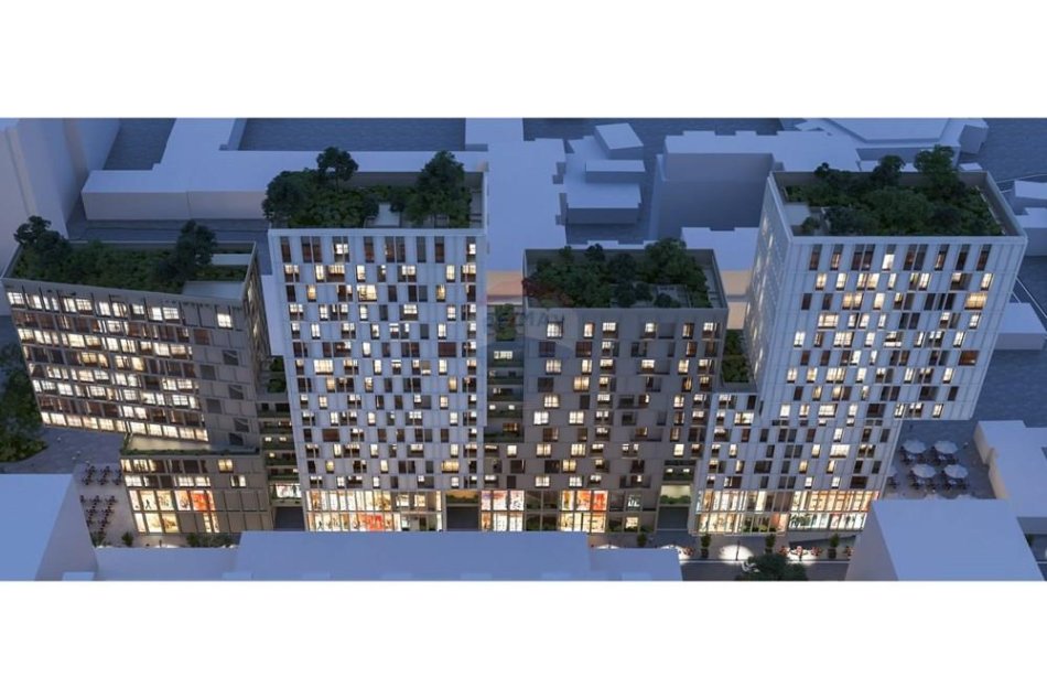 Tirane, shes apartament 1+1+Ballkon Kati 9, 61 m² (Zogu i zi,Pas Ring SOHO TOWERS)