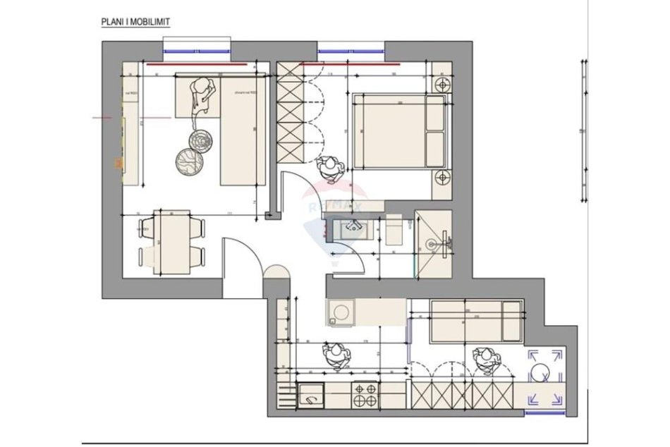 Tirane, shitet apartament 1+1 Kati 1, 55 m² 103.000 € (Rruga Bardhyl)