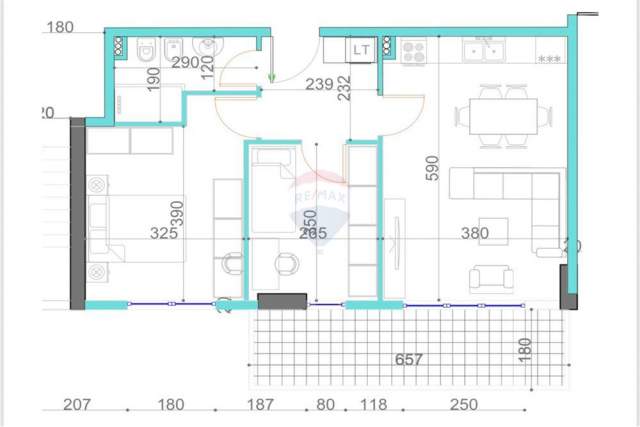 Tirane, shitet apartament 2+1 Kati 3, 85 m² 85.800 Euro (bulevardi i ri)