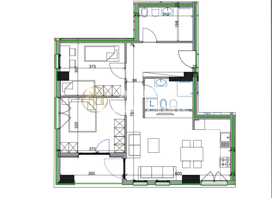 Tirane, shitet apartament 2+1+Ballkon Kati 3, 99 m² 150.000 € (Laprake)