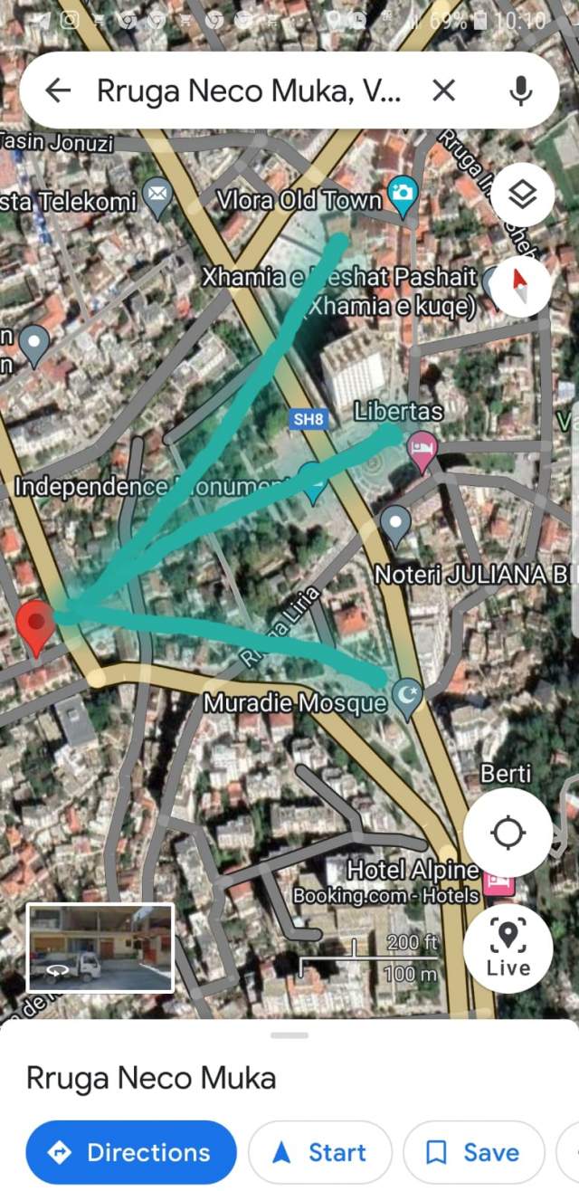 Në qendër të Vlorës shitet shtepi dykatëshe 110 m2 me sip trualli rreth 400 m2
