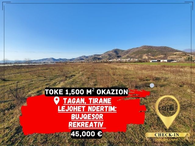 Tirane, shes toke 1.500 m² 45.000 Euro (Tagan)