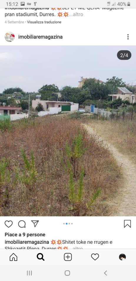 Durres, shitet toke , 1.400 m² 100.000 € (UNAZA PLAZH ILIRIA -PLEPA LAGJA KODER)