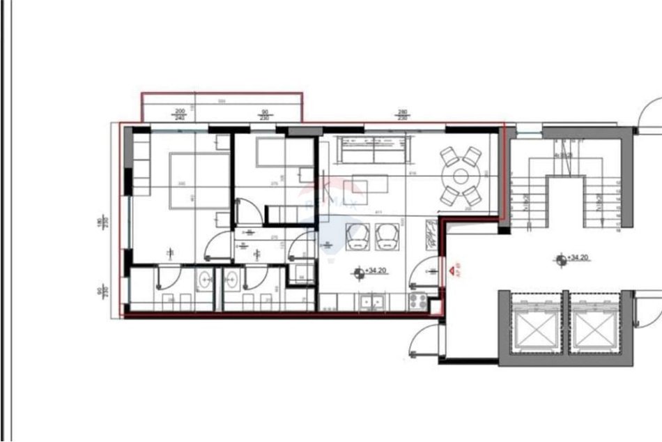 Tirane, shitet apartament 2+1 Kati 10, 95 m² 155.000 € (5 Maj)