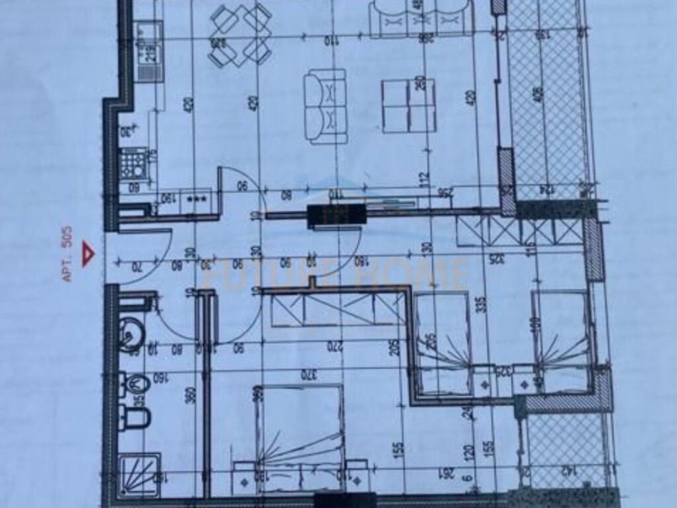 Tirane, shitet apartament 2+1+Ballkon Kati 5, 101 m² 1380€/m2 € (Kongresi Manastirit)