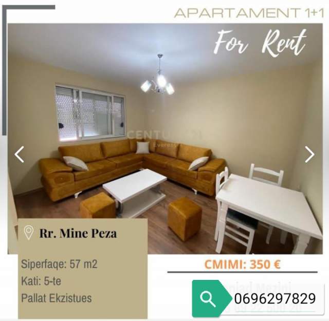 Tirane, jap me qera apartament Kati 5, 57 m² 350 Euro