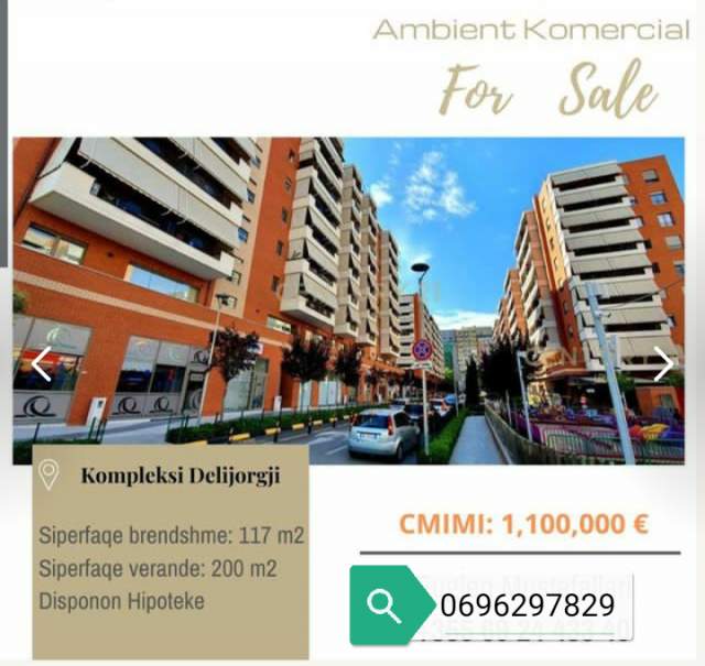 Tirane, jepet me qera ambjent biznesi Kati 1, 117 m² 1.100.000 Euro