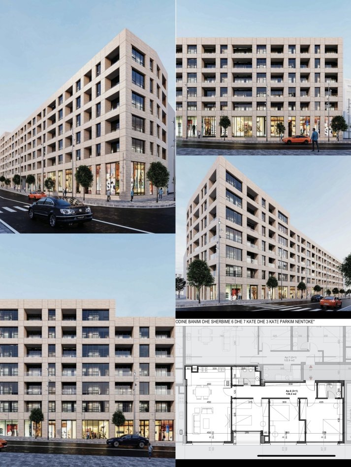 Tirane, shitet 3+1 Kati 6, 137 m² 192.000 € (Bulevardi ri)
