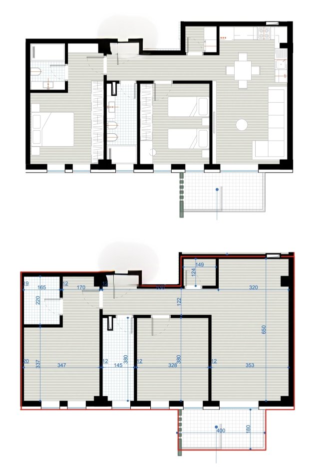 Tirane, shes 2+1+Ballkon Kati 2, 103 m² 144.200 € 