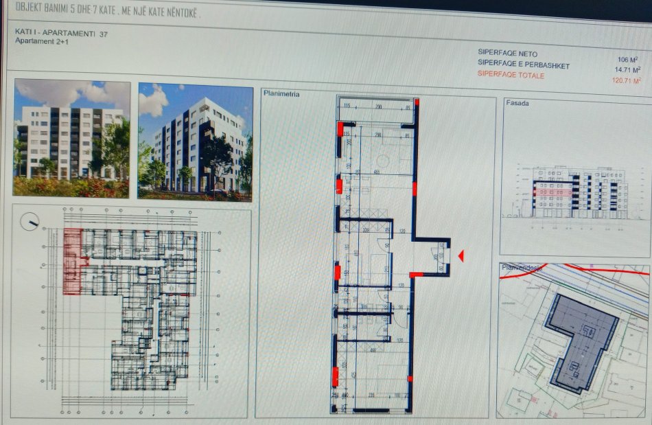 Tirane, shitet apartament 2+1+Ballkon Kati 4, Sipërfaqe 120 m²,çmimi 970 euro/m2  (PASKUQAN,RRUGA LIDHJA E PRIZRENIT)