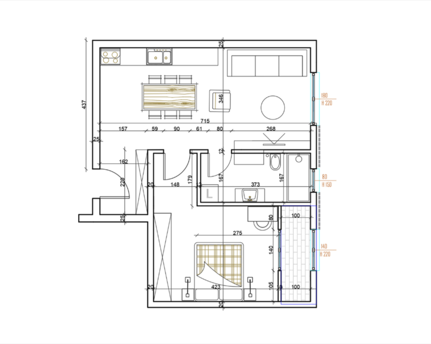 Tirane, shitet apartament 1+1+Ballkon Kati 3, 71 m² 78.000 € (Unaza e Madhe, Paskuqan)