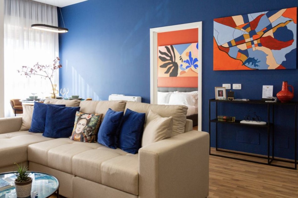Tirane, jepet me qera apartament 1+1+Ballkon Kati 7, 60 m² 500 € (Kompleksi Mangalem21, Ali Dem)