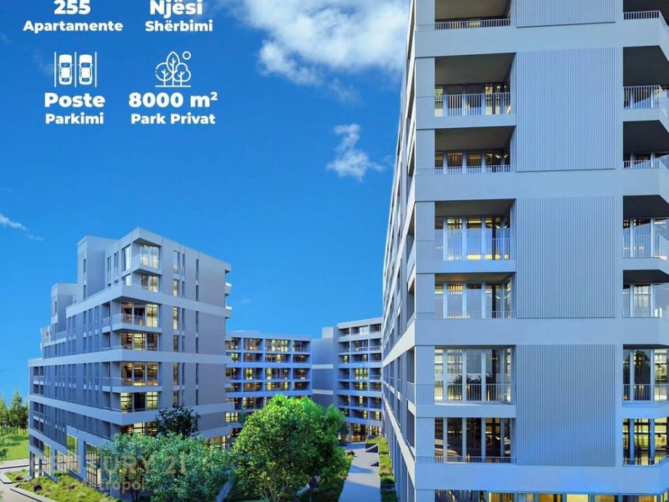Tirane, shitet apartament 1+1 Kati 7, 66 m² 77.000 € (Shkozë Tiranë)