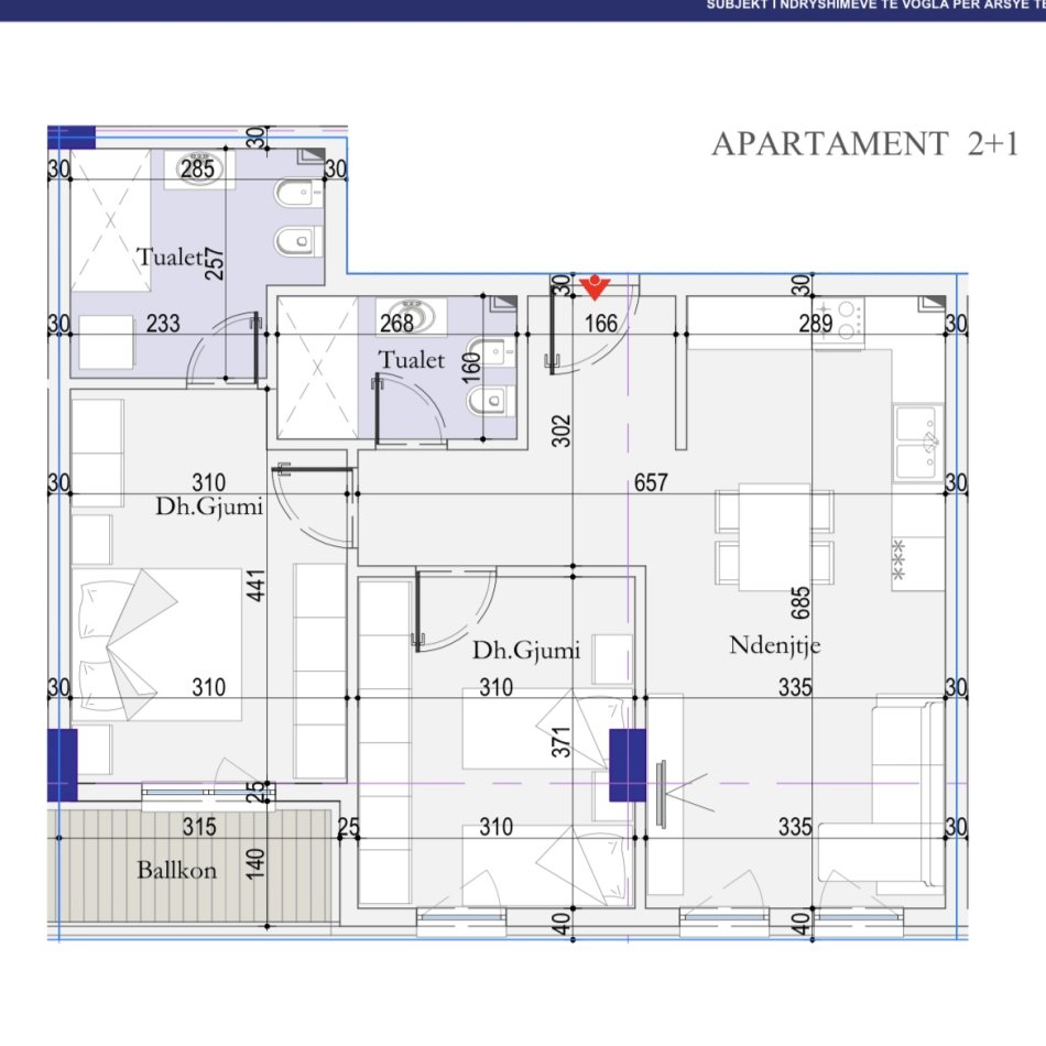 Tirane, shitet apartament 2+1+Ballkon Kati 5, 94 m² (Okazion Tirana Entry 2)