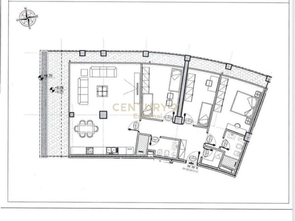 Open Space + Parkim Me Qira Kati 2, 187 m² 2.000 € (Lake View, Liqeni)