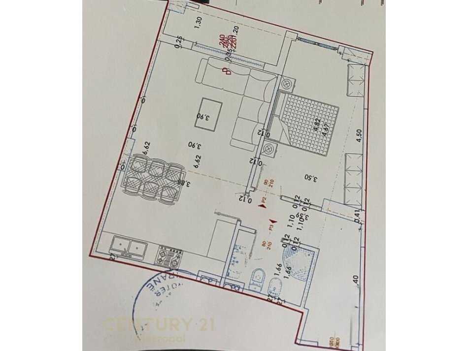 Tirane, shitet apartament 1+1 Kati 8, 79 m² 86.700 € (Yzberisht)