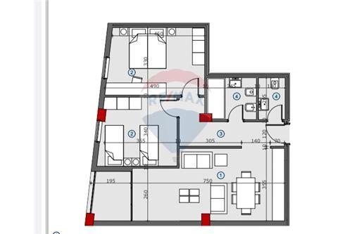 Tirane, shitet apartament 2+1+BLK 94 m² 98.000 Euro (Idriz Dollaku)