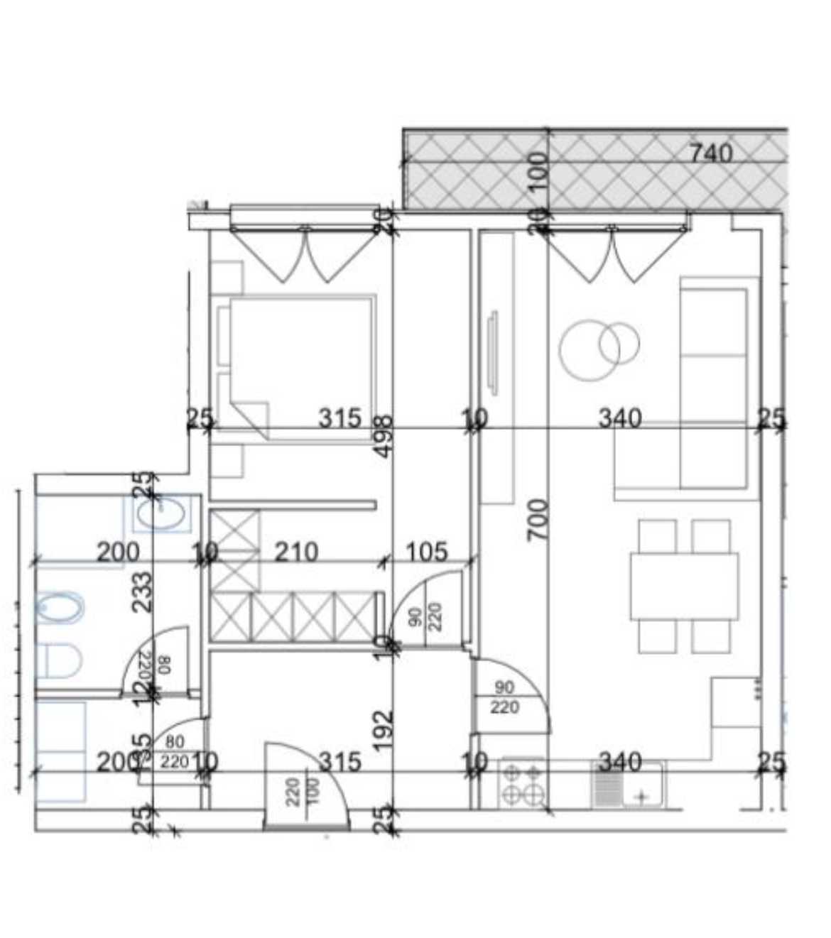 OKAZION... APARTAMENT 1+1 NE LAPRAKE