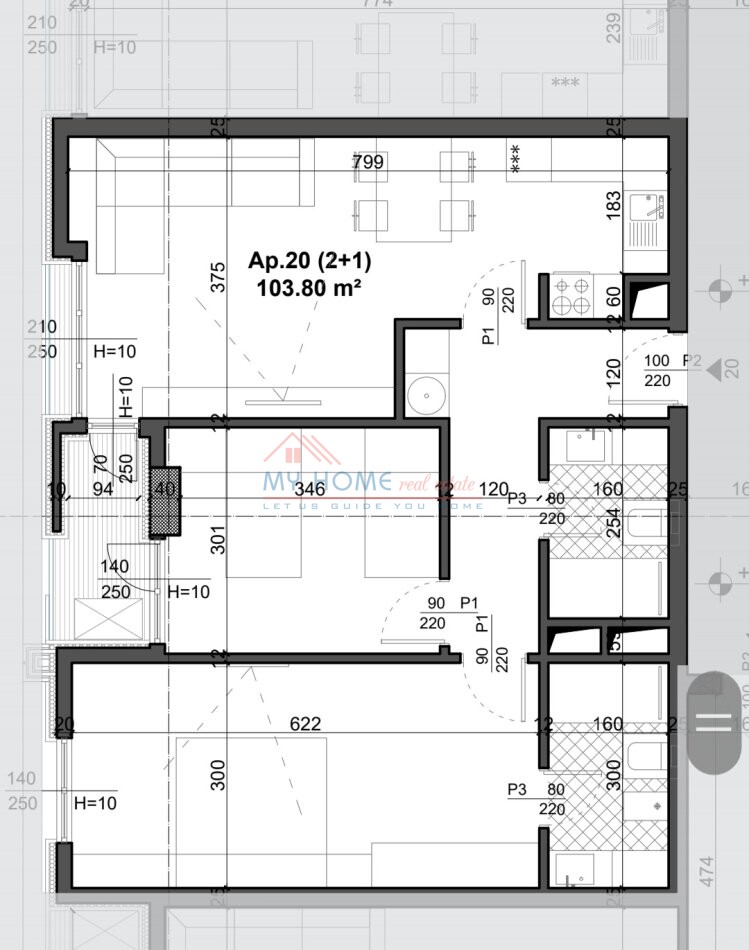 Apartamenti 2+1 ne Shitje tek Ish Fusha e Aviacionit(Fatjana)