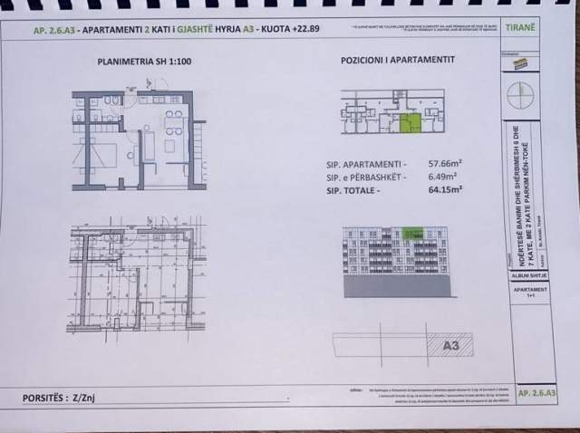 Tirane, ofert apartament Kati 4, 118 m² 80.500 Euro (Ish Uzina Dinamo)