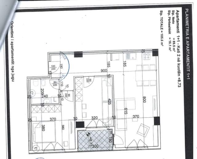 Tirane, shes apartament 2+1+BLK Kati 2, 88 m² 1.050 Euro/m2 (Bulevardi Dritan Hoxha)