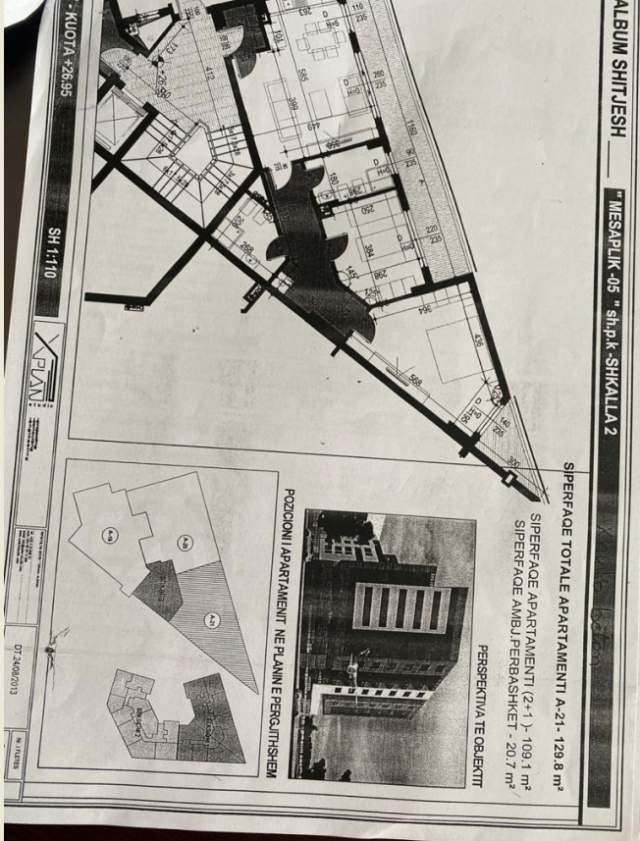 Tirane, shitet apartament 2+1+BLK Kati 8, 130 m² 110.000 Euro (Astir,Unaza e re)