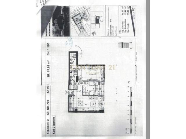OXHAKU , SHITET APARTAMENT 2+1 RESIDENCA MARBELLA! 98 m² 98.000 Euro