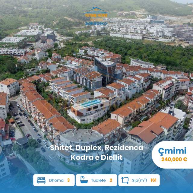 Tirane, shitet apartament duplex 3+1+BLK Kati 1, 161 m² 240.000 Euro (Kodra e Diellit)