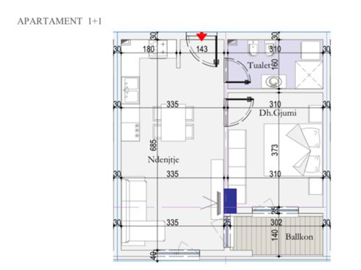 Shitet,Apartament 1+1,Tirana Entry,Casa Italia PRO+37662