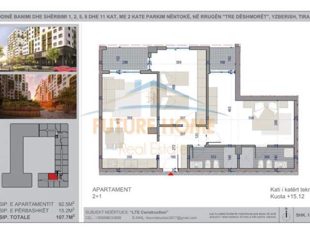 Tirane, ofert apartament Kati 4, 108 m² 113.000 Euro (BULEVARDI MIGJENI)