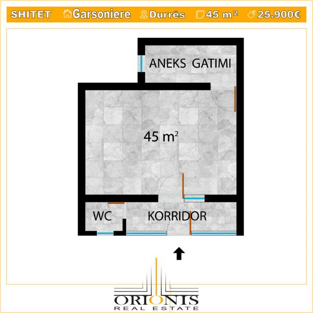 Durres, shitet Kati 0, 45 m² 25.900 Euro