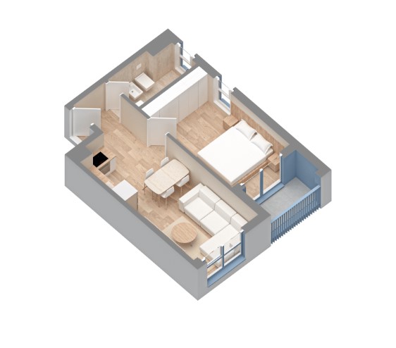 Tirane, shes apartament 1+1+BLK Kati 2, 59 m² 83.000 Euro (Rruga Dalip Topi)