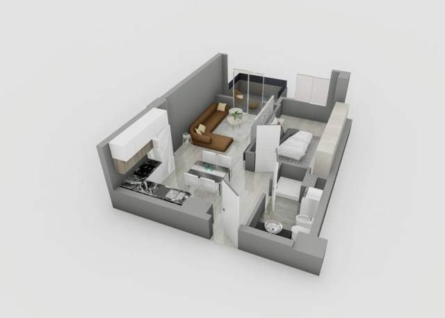 Tirane, shes apartament 1+1+A+BLK Kati 3, 70 m² 1.200 Euro/m2 (Laprake,Ish Dogana)