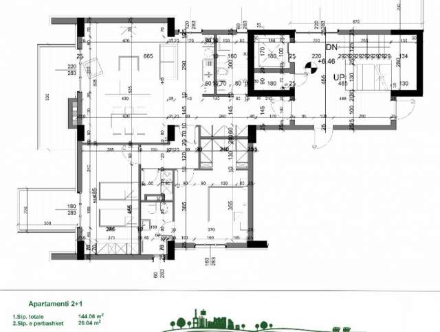 Tirane, shitet apartament Kati 2, 144 m² 216.000 Euro (Autostrada Tirane-Elbasan)