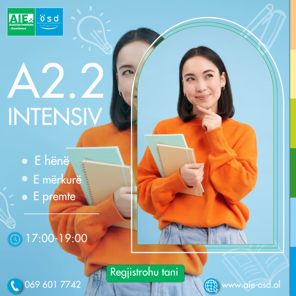 Tirane, kurse gjuhe gjermanisht KURS GJERMANISHT: NIVELI A2.1 DHE A2.2