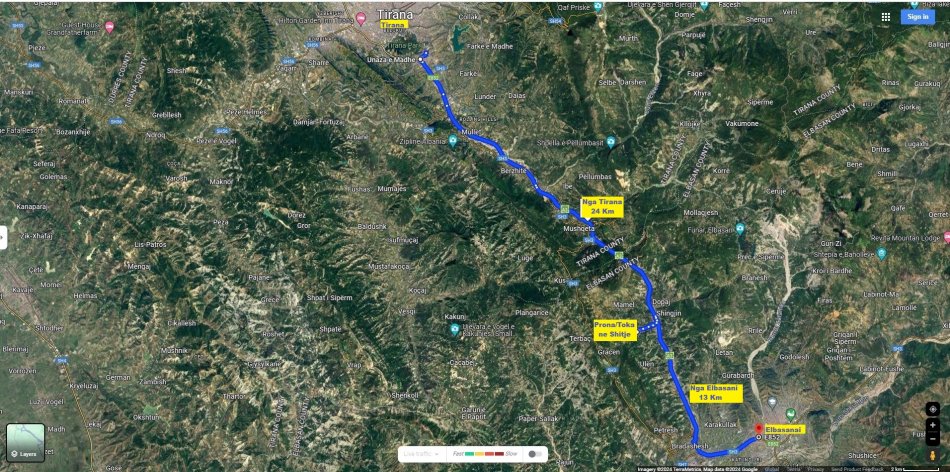 Tirane,Shitet Okazion! Tokë-Pemtore, me mundësi ndërtimi edhe shtëpi banimi, sip.7'400m², Cmimi  55'000 €, pranë autostradës Tirane-Elbasan, në daljen e parë tunelit Krrabës, në zonën Mamel/Dopaj, 24-km / 21min  auto nga qendra Tiranës dhe 13-km nga Elbasani.