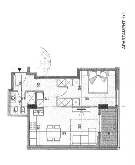 Tirane, shitet apartament 1+1 Kati 7, 62 m² 43.610 Euro (QTU)