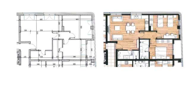 Tirane, shitet apartament 2+1+BLK Kati 4, 102 m² 132249 Euro (Don Bosko)