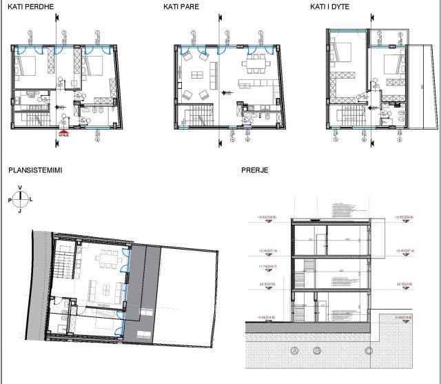Tirane, shitet Vile 4+1+BLK Kati 3, 291 m² 400.000 Euro (Kodra e Diellit)
