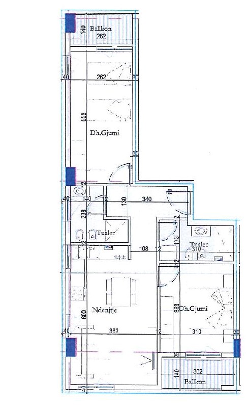 Tirane, shitet apartament 2+1+BLK Kati 4, 101 m² 95.855 Euro (Kthesa e Kamzës)