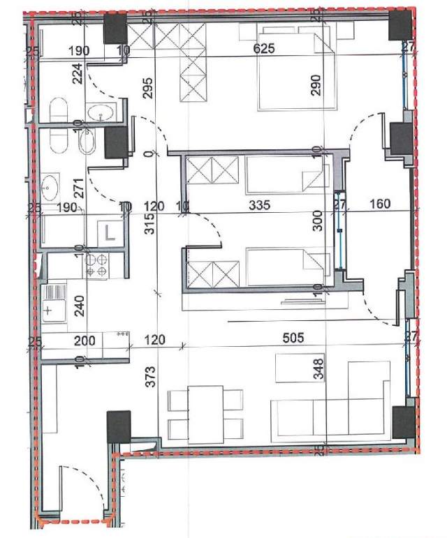 Tirane, shitet apartament 2+1+BLK Kati 4, 105 m² 156.900 Euro (Rruga Karl Gega)