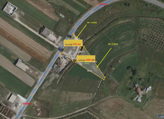 Shiten dy Toka Arë, me siperfaqe 1,080 m2 & 670 m2, 1,260,000 Lekë; 1,864,800 Lekë (Arapaj, Durrës)